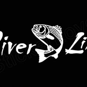 River Life Trout Fishing Car Truck Window Bumper Vinyl Graphic Decal Sticker