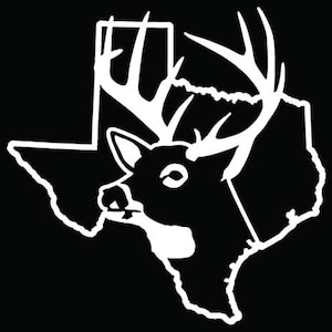Texas State Deer Buck Hunting Car Truck Window Bumper Vinyl Graphic Decal Sticker