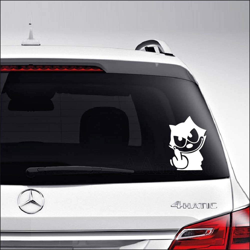 Middle Finger Felix Cat Car Truck Motorcycle Windows Bumper Wall Decor Vinyl Decal Sticker