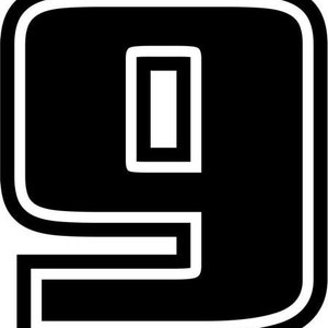 Racing Race Number 9 Nine Cut Vinyl Decal Sticker for Go Kart Car Truck ...