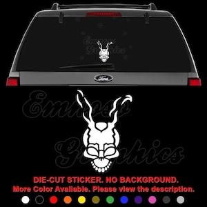 Donnie Darko Franko Evil Rabbit Decal Sticker For Car, Truck, Motorcycle, Windows, Bumper, Laptop, Helmet, Wall, Home Office Decor