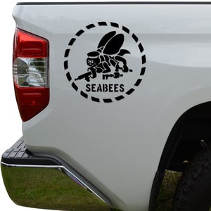 Military  Seabees Die Cut Vinyl Decal Sticker For Car Truck Motorcycle Window Bumper Wall Decor