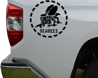 Military  Seabees Die Cut Vinyl Decal Sticker For Car Truck Motorcycle Window Bumper Wall Decor