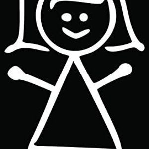 Girl Princess Family Stick Figure Vinyl Decal Sticker Car Truck Window Wall Art