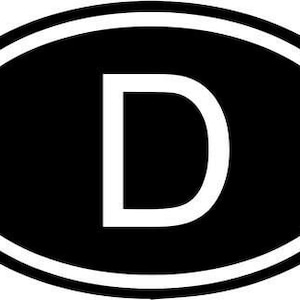 Deutschland Germany D Oval Home Decor Car Truck Window Decal Sticker