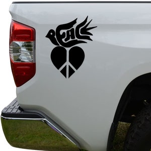 Dove Love Peace Sign Die Cut Vinyl Decal Sticker For Car Truck Motorcycle Window Bumper Wall Decor