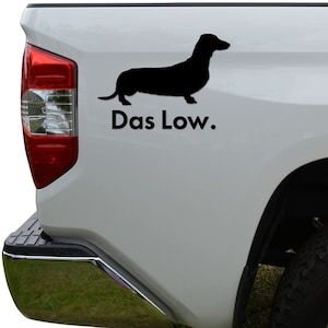 Funny Das Low Lowrider Dachshund Dog Die Cut Vinyl Decal Sticker For Car Truck Motorcycle Window Bumper Wall Decor