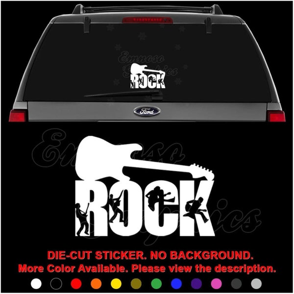 Rock Guitar Music Band Concert Star Decal Sticker For Car, Truck, Motorcycle, Windows, Bumper, Laptop, Helmet, Home Office Decor