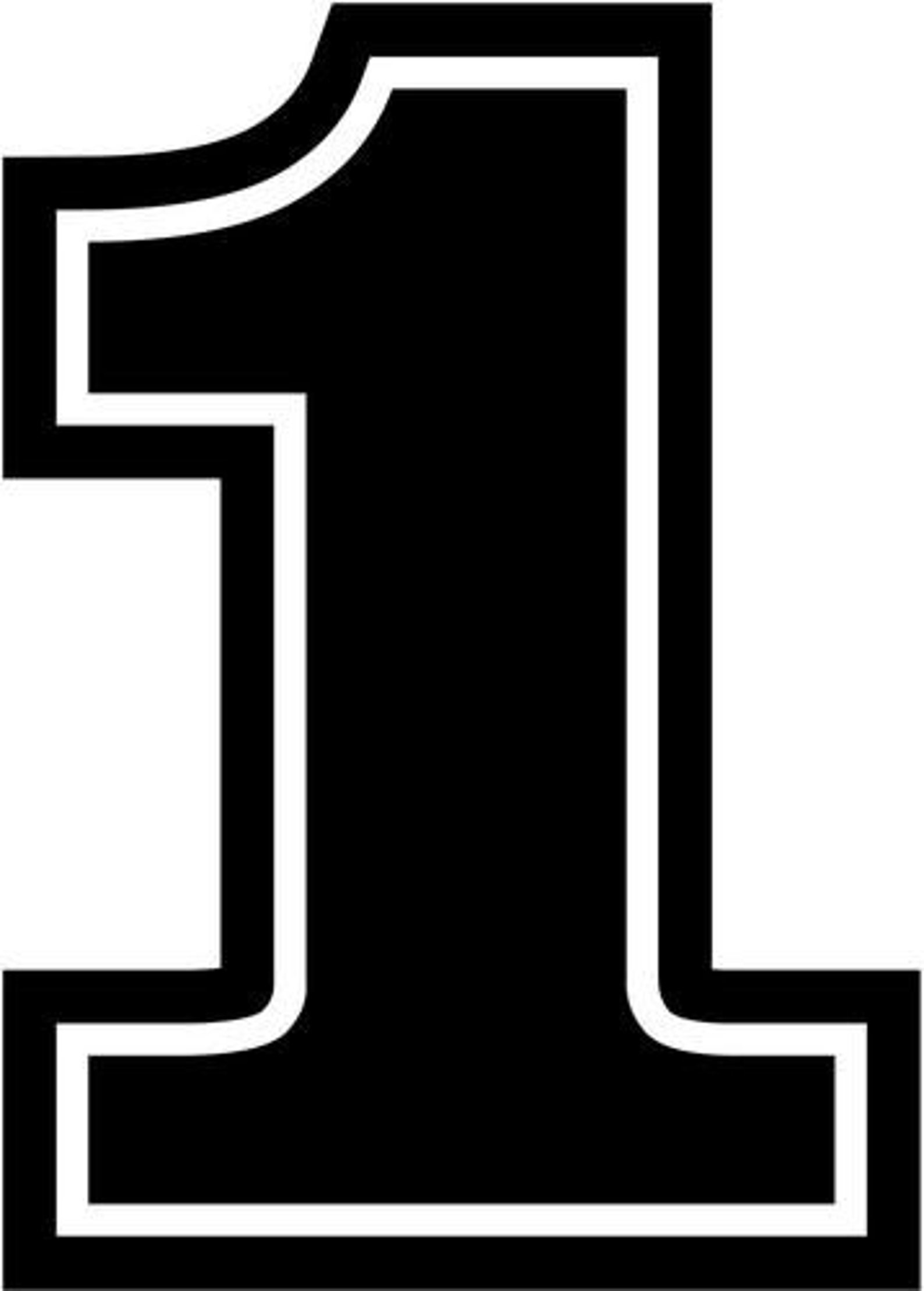 Racing Race Number 1 One Die Cut Vinyl Decal Sticker for Go Kart Car