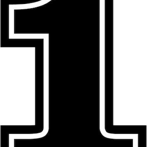 Number One Transparent Racing Racing Race Number 1 One Die Cut Vinyl Decal Sticker for Go Kart Car ...