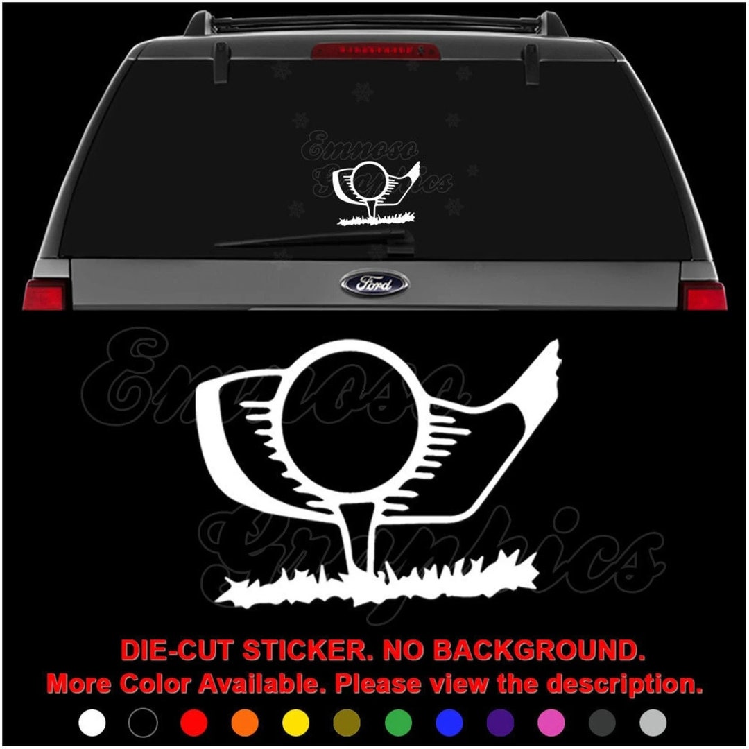 Adesivo Per Auto INDIGOS UG JDM Golfer: Die Cut In Vinile Bianco 73x149 Mm, Resistente E Rimovibile