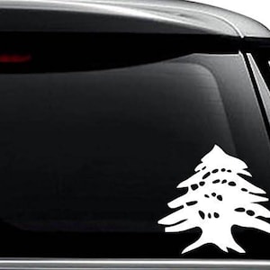 Cedar Tree Lebanon Lebanese Decal Sticker For Use On Laptop, Helmet, Car, Truck, Motorcycle, Windows, Bumper, Wall, and Decor