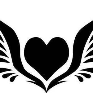 Angel Wings Heart Home Decor Car Truck Window Decal Sticker
