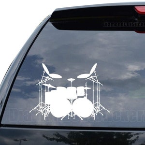 Drums Drummer Music Rock Band Decal Sticker Car Truck Motorcycle Window Ipad Laptop Wall Decor