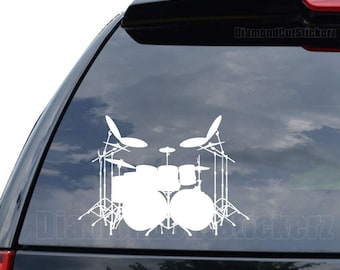 Drums Drummer Music Rock Band Decal Sticker Car Truck Motorcycle Window Ipad Laptop Wall Decor