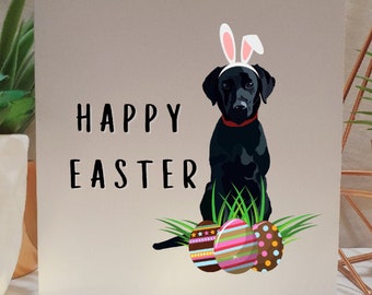BLACK LAB EASTER BUNNY Miniature Figurine HAND MADE ooak LABRADOR RETRIEVER BLACK LAB EASTER BUNNY Miniature Figurine HAND MADE ooak LABRADOR RETRIEVER