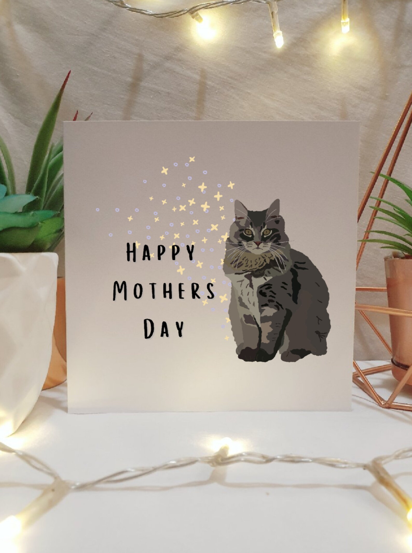 Maine Coon Cat Mothers Day Card Cat Themed Gift Etsy UK