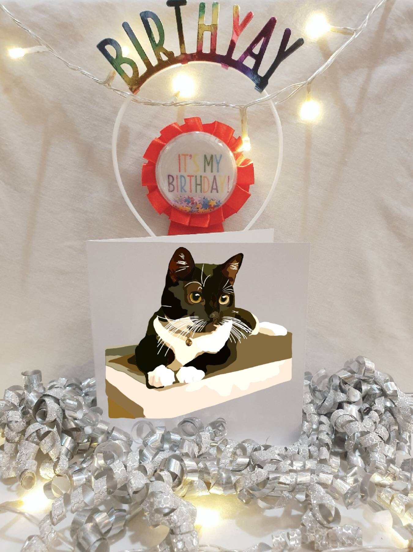 Tuxedo Cat Gift Card Multipack Illustrated Cards Cute Etsy UK