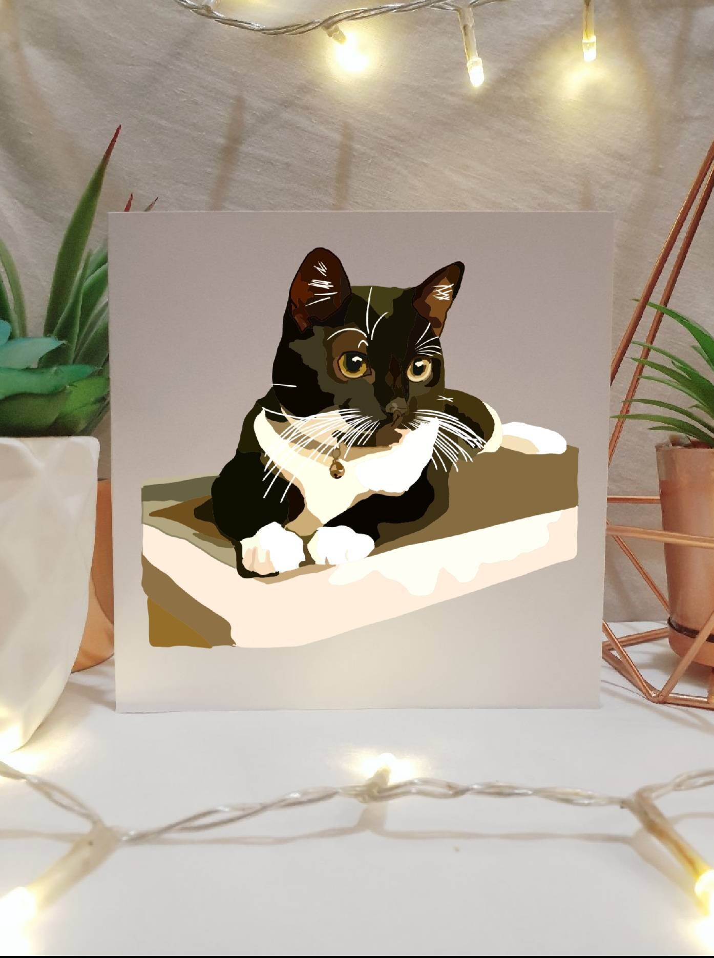 Tuxedo Cat Gift Card Multipack Illustrated Cards Cute Etsy UK