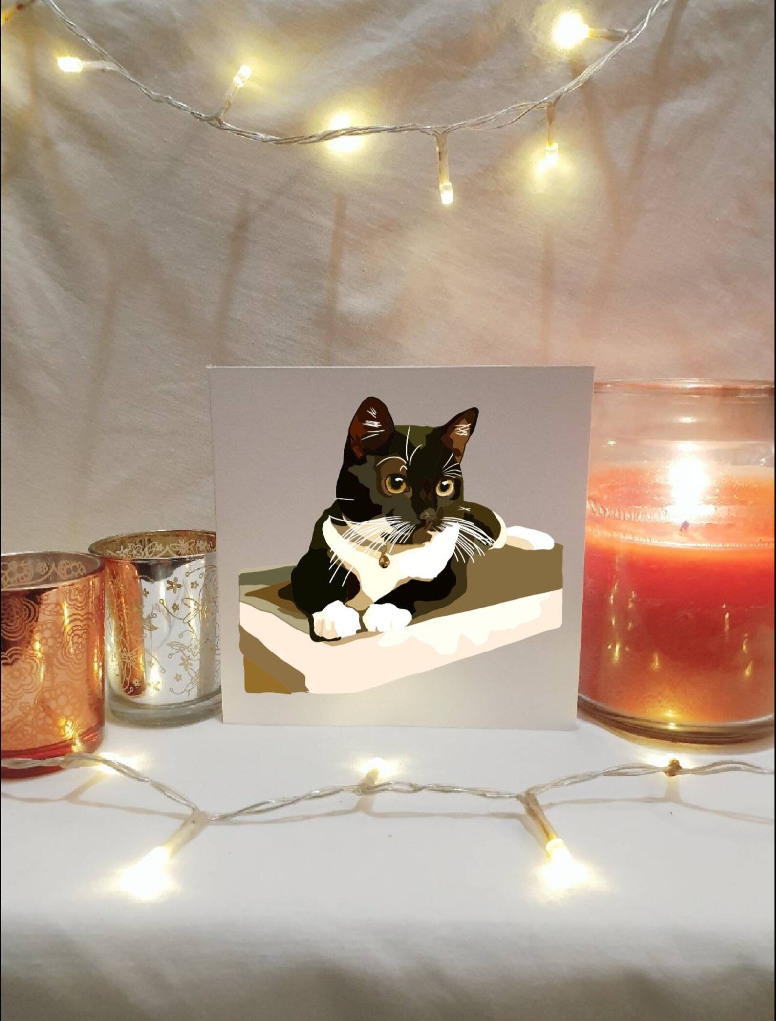 Tuxedo Cat Gift Card Multipack Illustrated Cards Cute Etsy UK