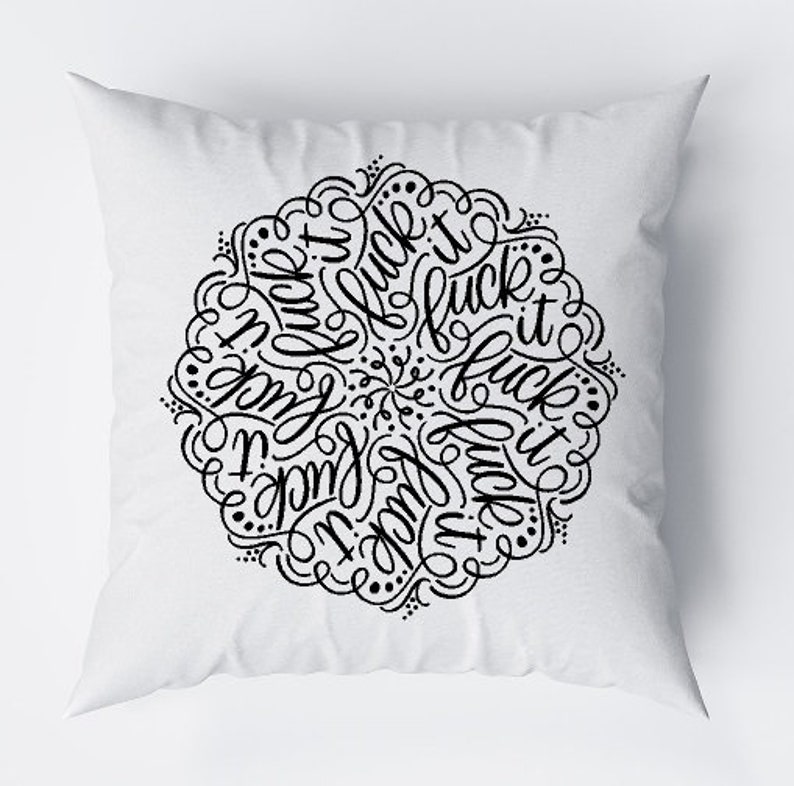 Download Home Living Fuck It Pillow Pillow Covers Throw Pillow Cover Cuss Word Pillow Home Decor