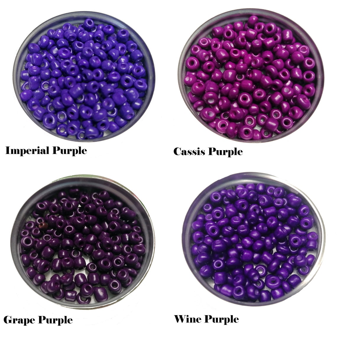 4mm Seed Beads 40g Purple Seed Beads Glass Seed Beads 6/0 Etsy