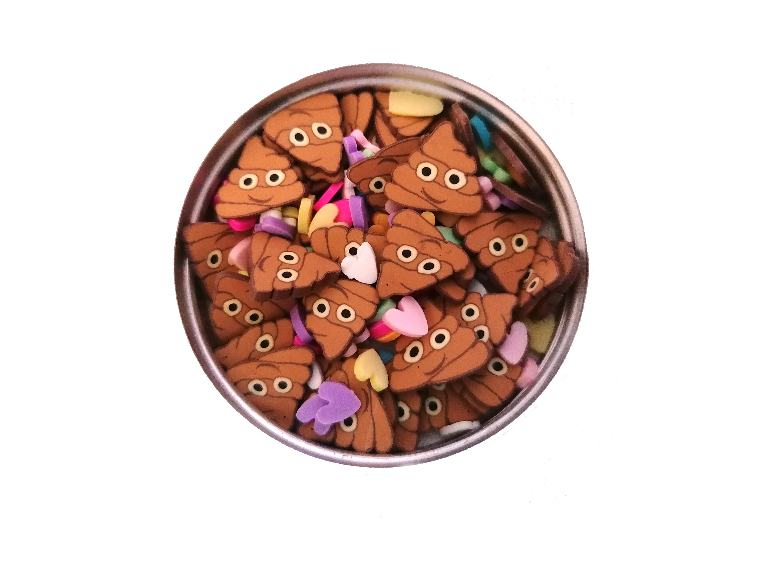 Poop Emoji Clay Slices Fake Sprinkles Confetti Poo Etsy
