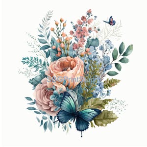 Dried Flower No3, ,Furniture transfers , Waterslide decals, Vinyl transfers,  Gloss Print,  Upcycling Furniture