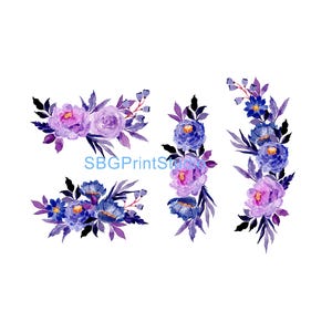 Fiori blu, Trasferimenti per mobili, Decalcomanie ad acqua, Trasferimenti in vinile, Stampa lucida, Riciclo creativo di mobili