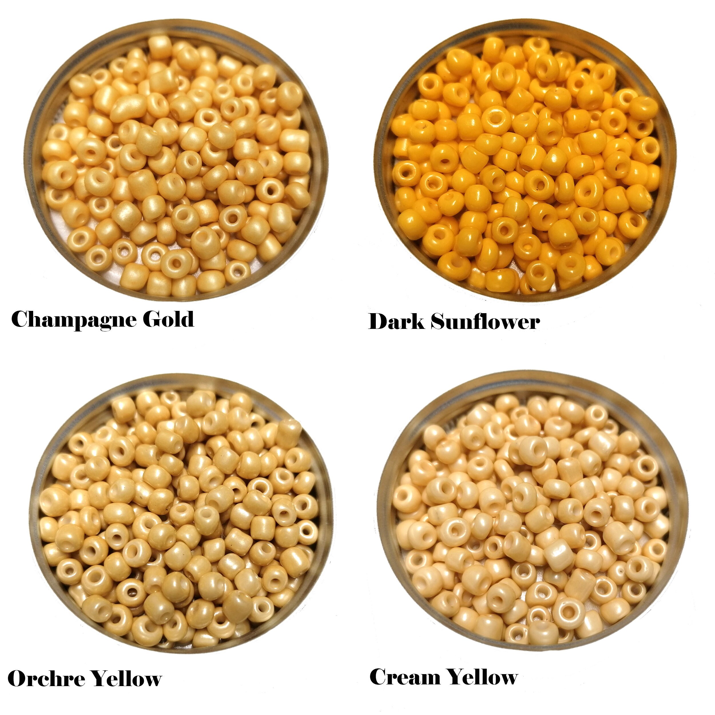 4mm Seed Beads 40g Yellow Seed Beads Glass Seed Beads 6/0 Etsy