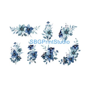 Blue Group, fiori, adesivi per mobili, adesivi con effetto acqua, adesivi in vinile, mobili riciclati
