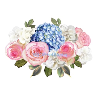Rosa, Bianco e Blu, Trasferimenti per mobili, Decalcomanie ad acqua, Trasferimenti in vinile, Stampa lucida, Mobili riciclati