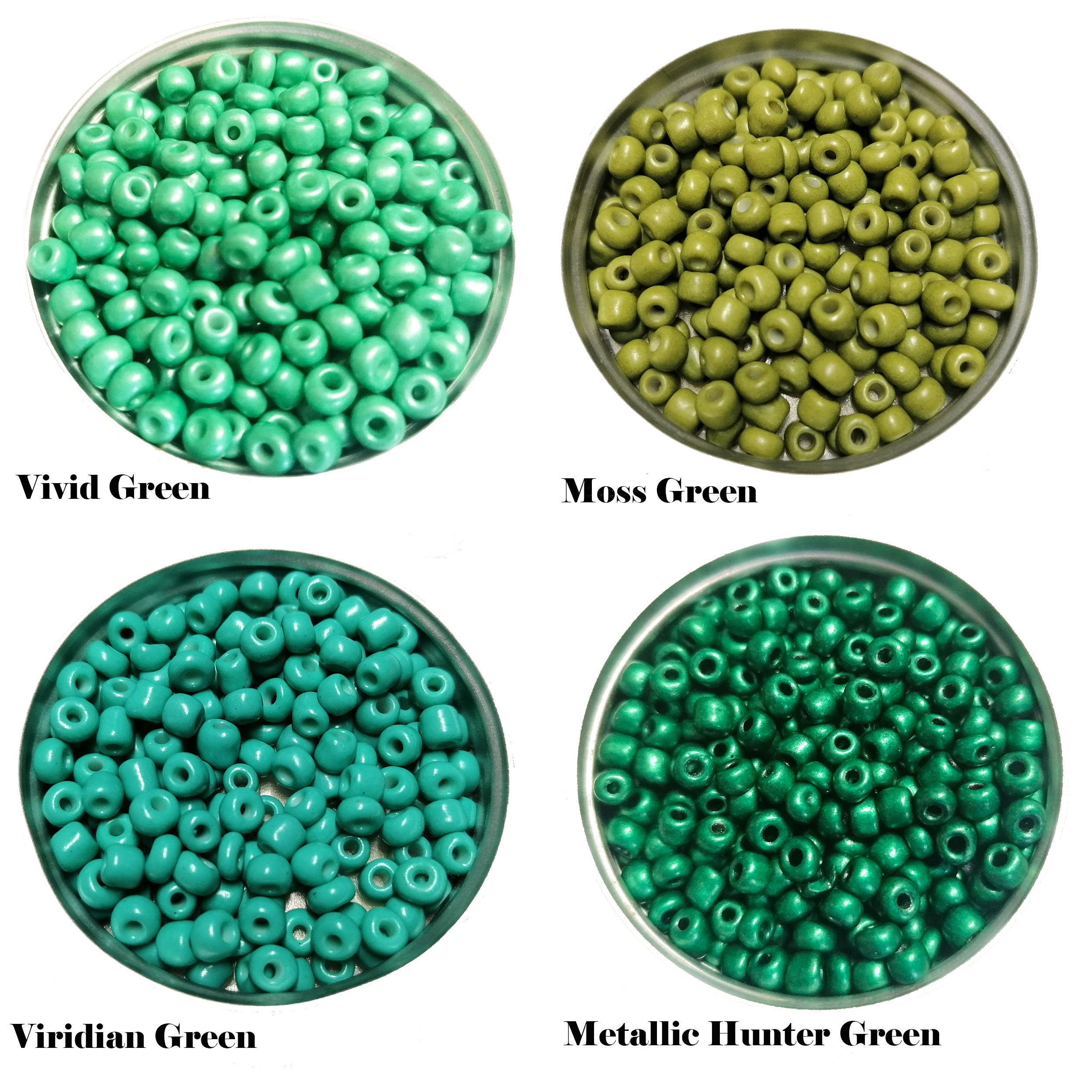 4mm Seed Beads 40g Green Seed Beads Glass Seed Beads 6/0 Etsy