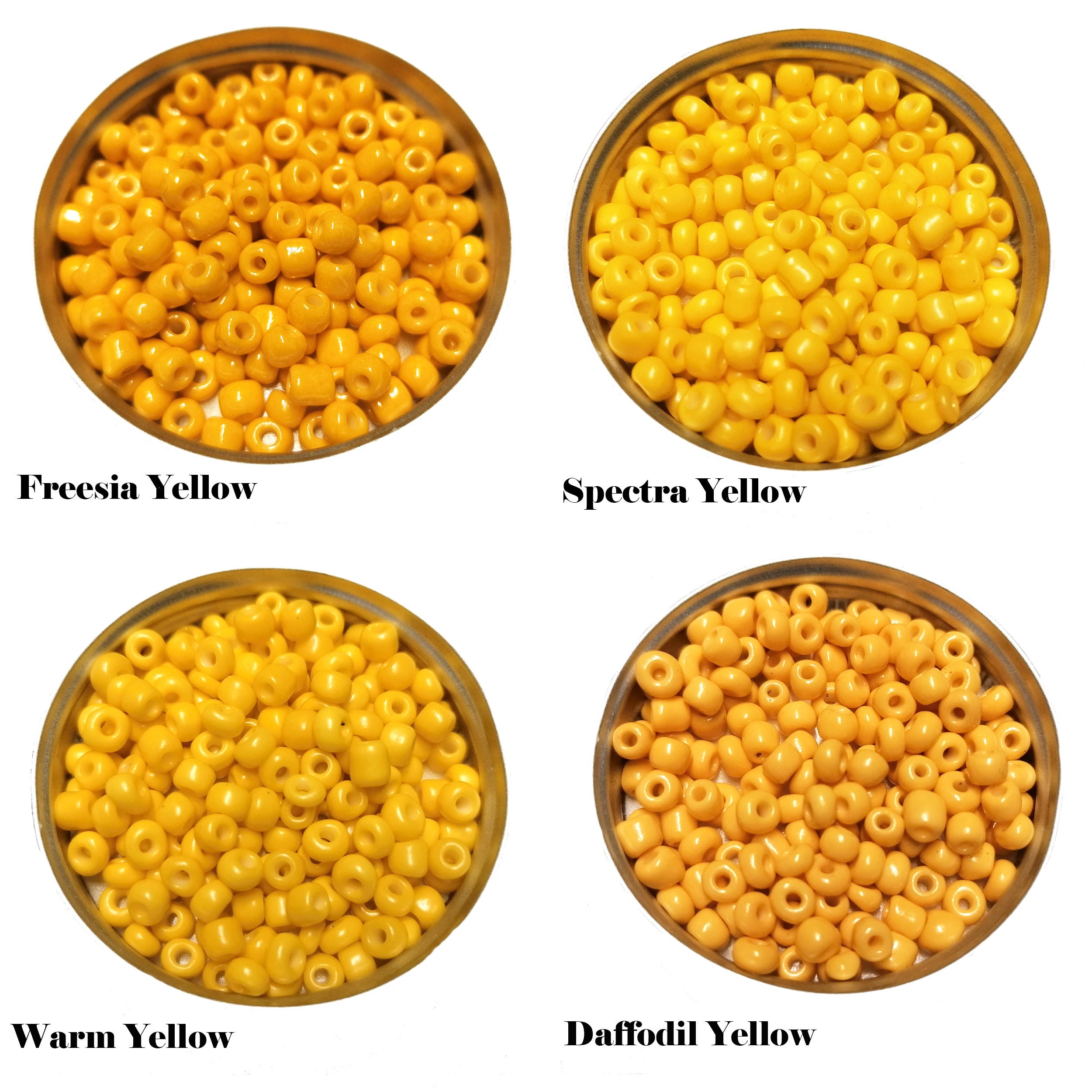 4mm Seed Beads 40g Yellow Seed Beads Glass Seed Beads 6/0 Etsy