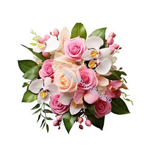 Orchid and Roses, ,,Furniture transfers , Waterslide decals, Vinyl transfers,  Gloss Print,  Upcycling Furniture