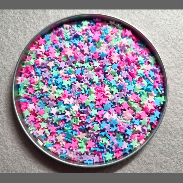 25g de tranches d'argile polymère Résine Slime Fimo Stars Sprinkles Fillers