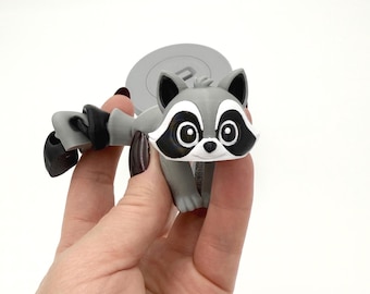 Adorable 3D Printed Raccoon in Trash Can
