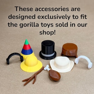 3D Printed Cosmetics/Accessories for Gorilla Tag Fidget Toy