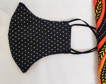 Reversible Polka Dot Cotton Protective Breathable Washable Face Mask