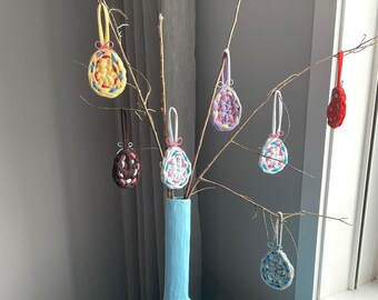 Crochet easter eggs, Set of 5 Easter eggs, Easter egg handmade, Easter tree ornaments, Easter tree decoration, Easter tree decor, Easter day