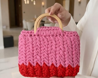 Handmade Crochet Bag, Chunky Purse, Colorful Options, Gift for Her