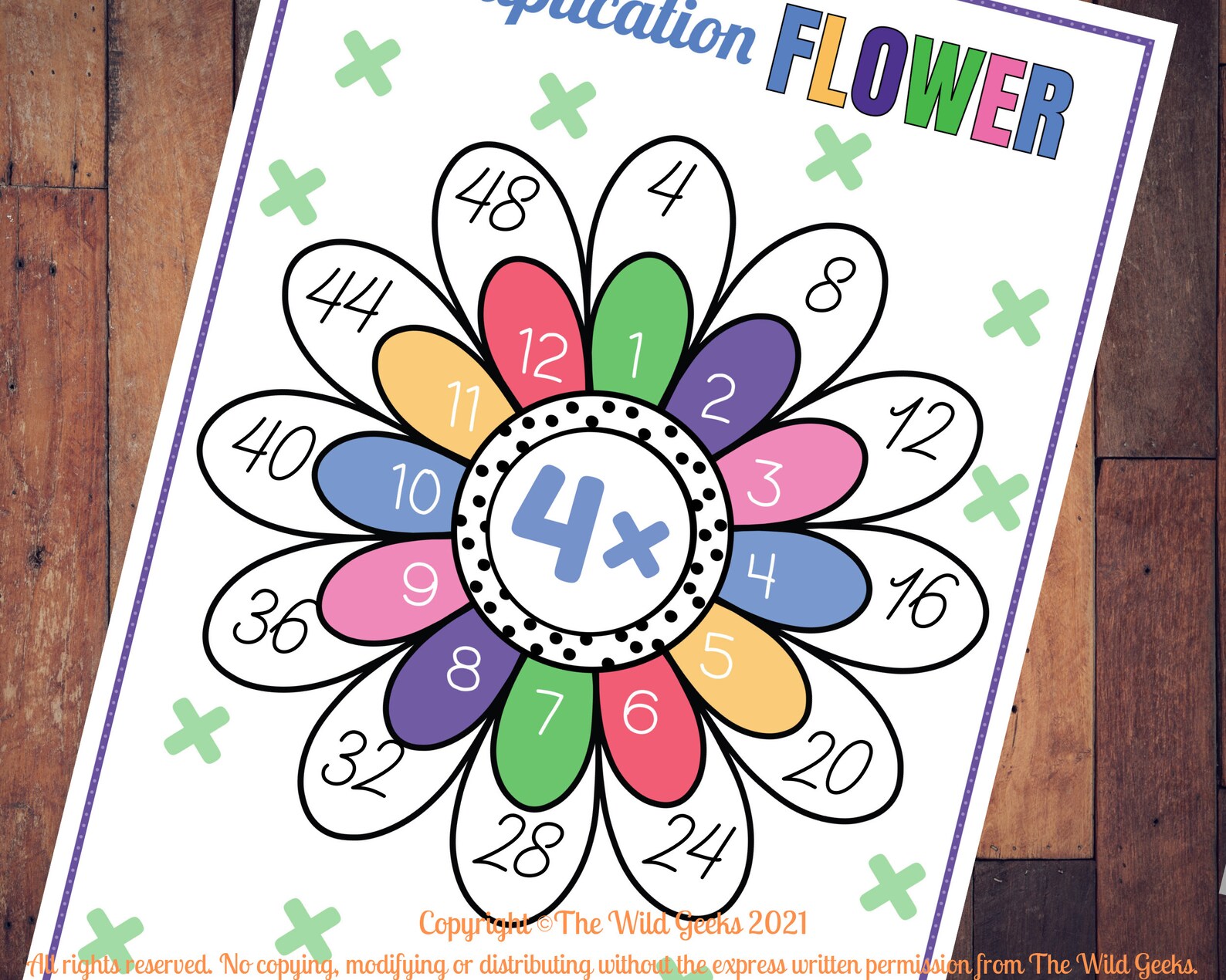 Montessori Multiplication Flower Homeschool Math Printable - Etsy España