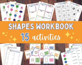 2D & 3D Shapes Workbook, Homeschool Learning Activity, Classroom resources