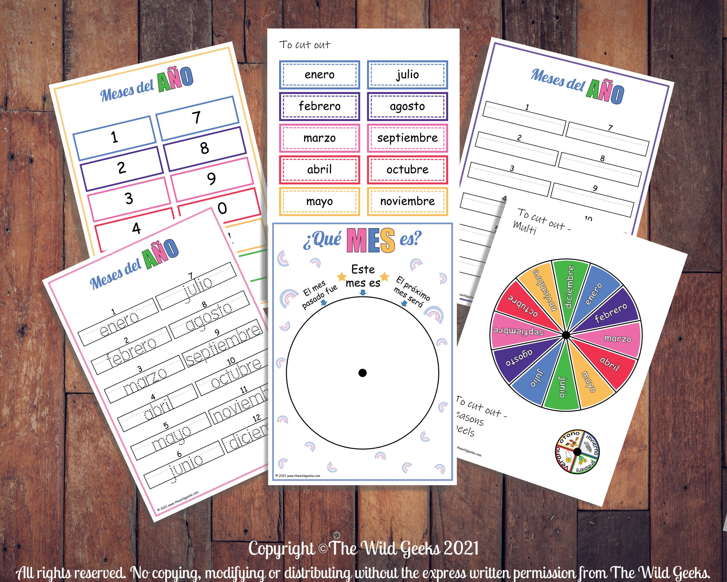 Spanish Months of the Year Printable Homeschool Activity - Etsy Canada