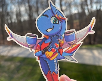 Norma the Southwest 737 - Handmade Chibi Airplane Vinyl Sticker