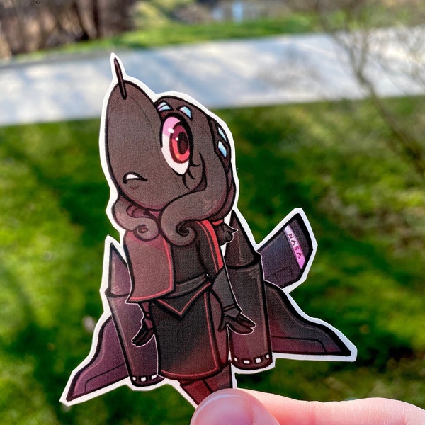 Habu el SR-71 Blackbird - Pegatina de vinilo de avión chibi hecha a mano