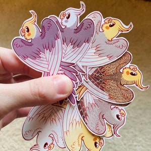 Cockatiel Hearts Autocollant en vinyle fait à la main
