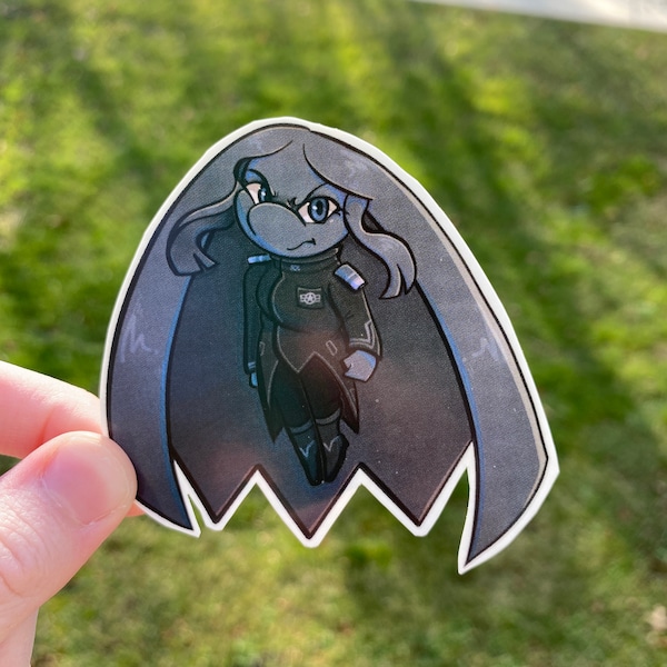 Bebe the B2 Spirit - Pegatina de avión chibi hecha a mano