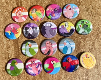 Pride Parrots Pin