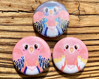 Bourkes Parakeet 1.25in Button Pin